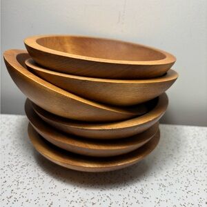 Set of 6 Baribocraft Baribo wooden bowls